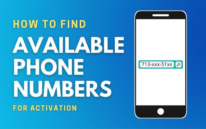 How to Find Available Phone Numbers for Activation